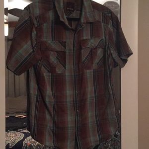 Prana short sleeve snap front shirt